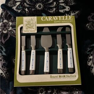 Regent Sheffield Flatware Blue Cornflower Design (5 pc) Vintage